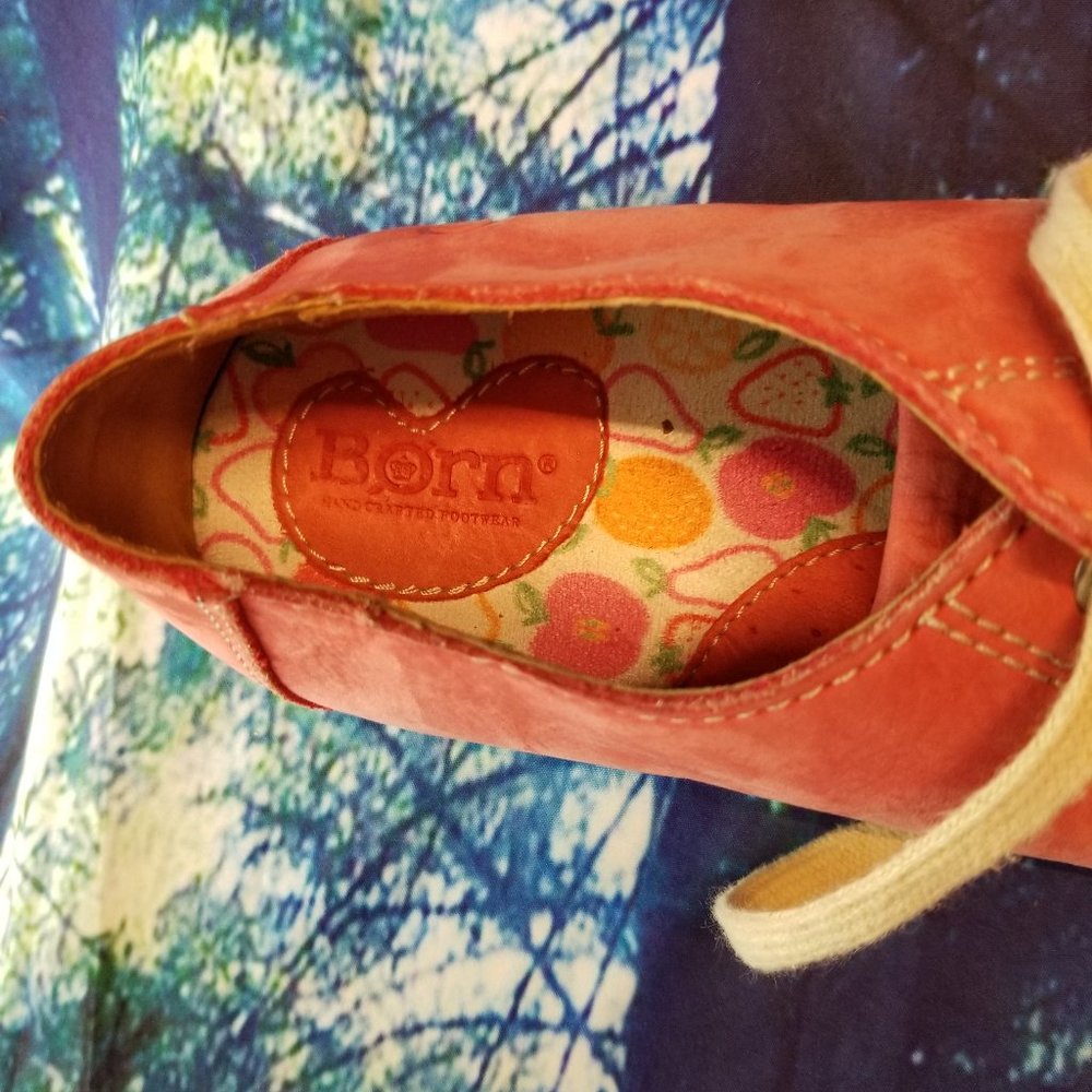 Born Salmon Suede Leather Lace-up Oxfords Flats Women's Size 9.5 / 41 - Picture 9 of 9